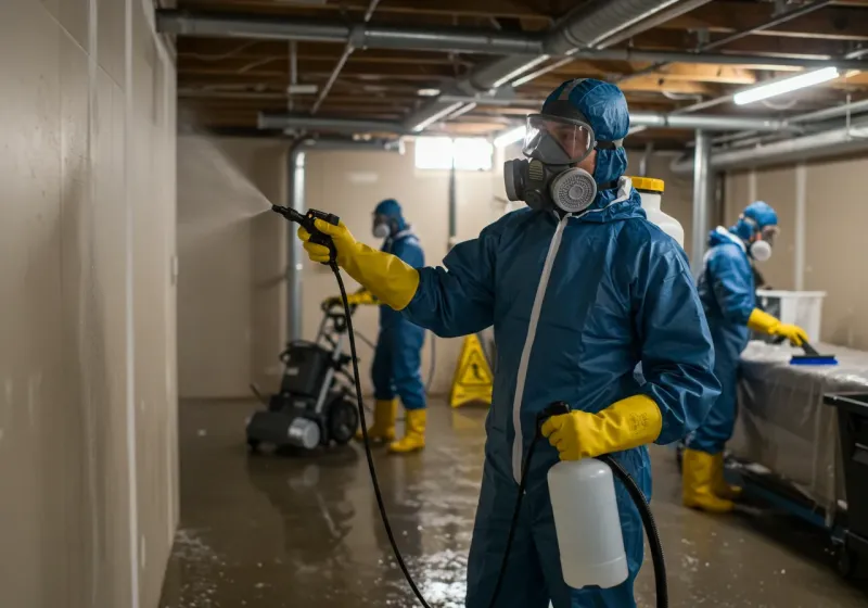 Basement Sanitization and Antimicrobial Treatment process in Bingham County, ID