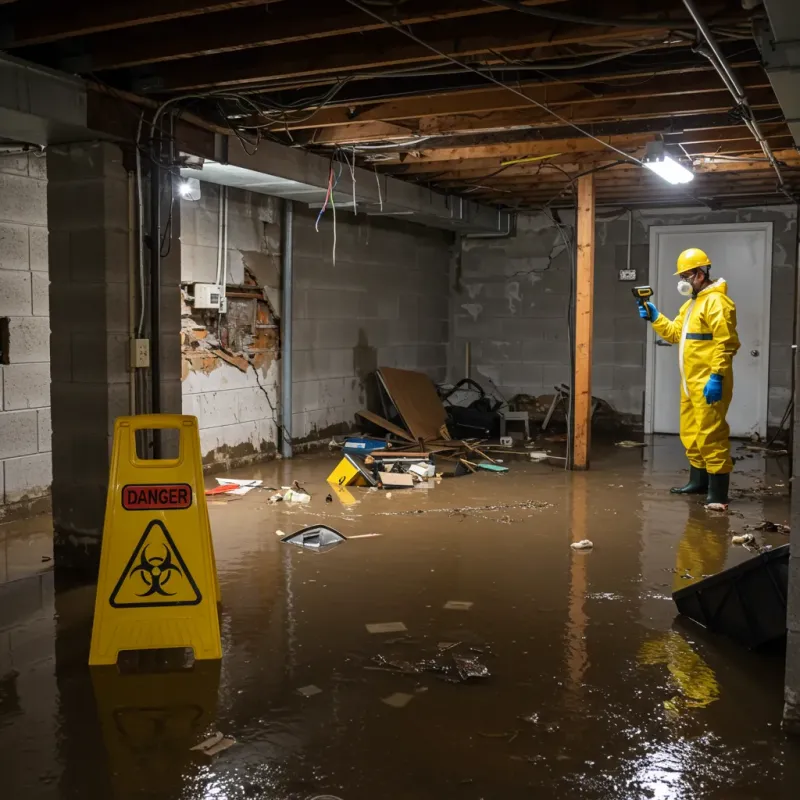 Flooded Basement Electrical Hazard in Bingham County, ID Property