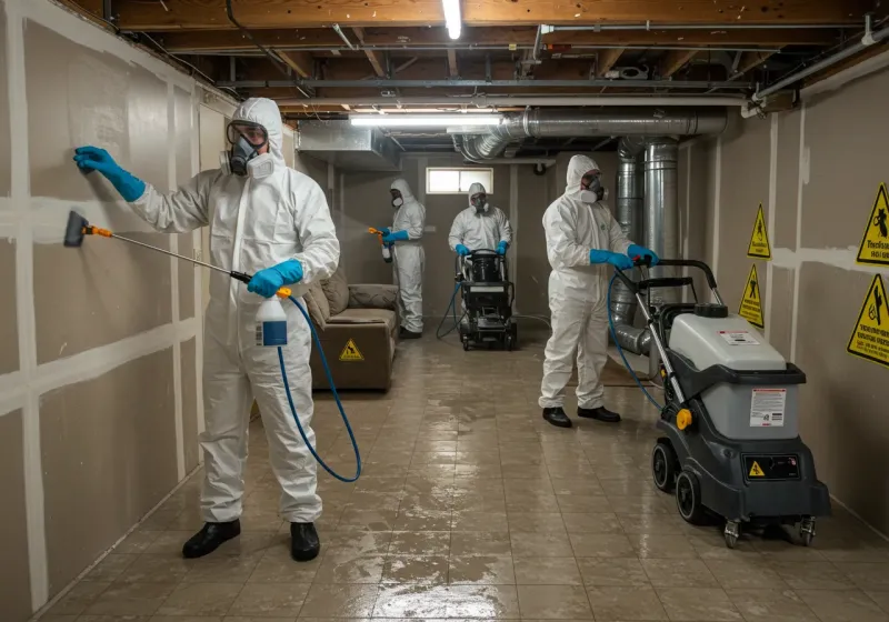 Basement Moisture Removal and Structural Drying process in Bingham County, ID